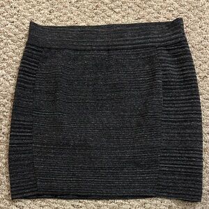 Express Charcoal Ribbed Pencil Skirt cotton